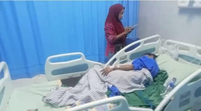 Korban sedang di rawat di RS Bhayangkara Palembang. Foto : Andika/Kordanews