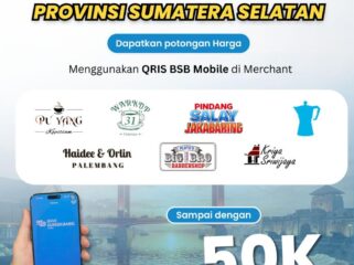 Promo spesial transaksi digital melalui QRIS BSB Mobile di sejumlah merchant favorit masyarakat Palembang/ist. 