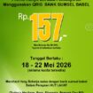 Promo belanja Rp 157 dalam rangka Hari Ulang Tahun (HUT) Kabupaten Lahat ke-157/ist.