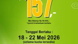 Promo belanja Rp 157 dalam rangka Hari Ulang Tahun (HUT) Kabupaten Lahat ke-157/ist.