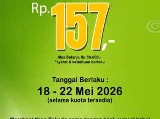 Promo belanja Rp 157 dalam rangka Hari Ulang Tahun (HUT) Kabupaten Lahat ke-157/ist. 