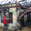 Kondisi rumah yang terbakar di Gandus Palembang. (Handout)