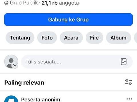 Grup Facebook yang bernama Gay Palembang. Dibentuk pada tahun 2022 dan cukup aktif hingga kini/ist. 