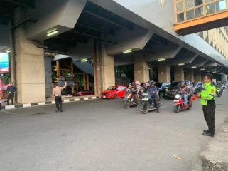 Kecelakaan beruntun di kawasan Pasar Cinde dan Bawah Stasiun LRT Cinde (Dok: Polrestabes Palembang)