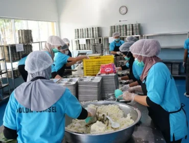 Dapur SPPG Polda Sumsel yang dijaga ketat dan diawasi oleh Dokkes Polda Sumsel/ist.
