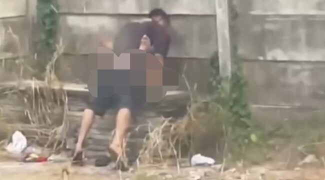 Potongan video mesum di Pasar Jakabaring Palembang. Foto : Istimewa