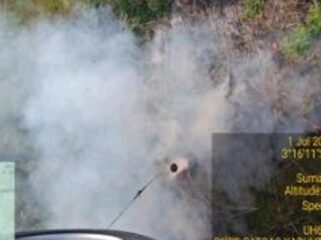 Kondisi lahan yang terbakar di Muba. Foto : BPBD Sumsel