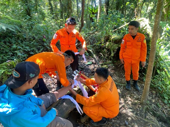 
Tim SAR Gabungan Evakuasi Pendaki yang Cedera di Gunung Dempo