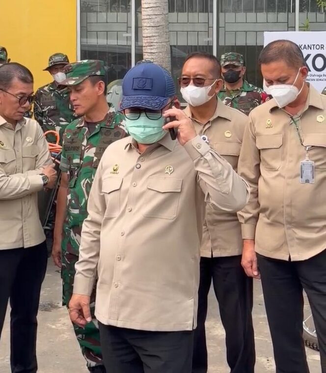 
Menkopolkam Dudung Abdurachman saat di Palembang. Foto : Urban Id