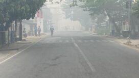 Kabut Asap yang menyelimuti Palembang, Kamis (22/10/2026). Foto : Urban Id